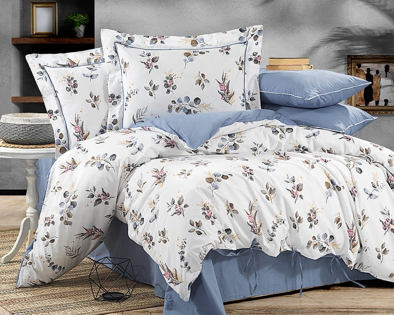 Desenli Poplin Nevresim Takımı